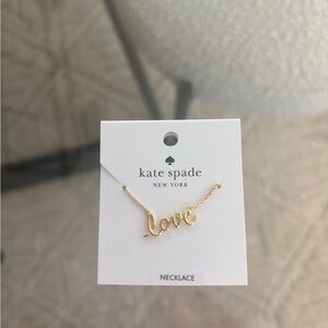 Kate Spade Gold Script Necklace